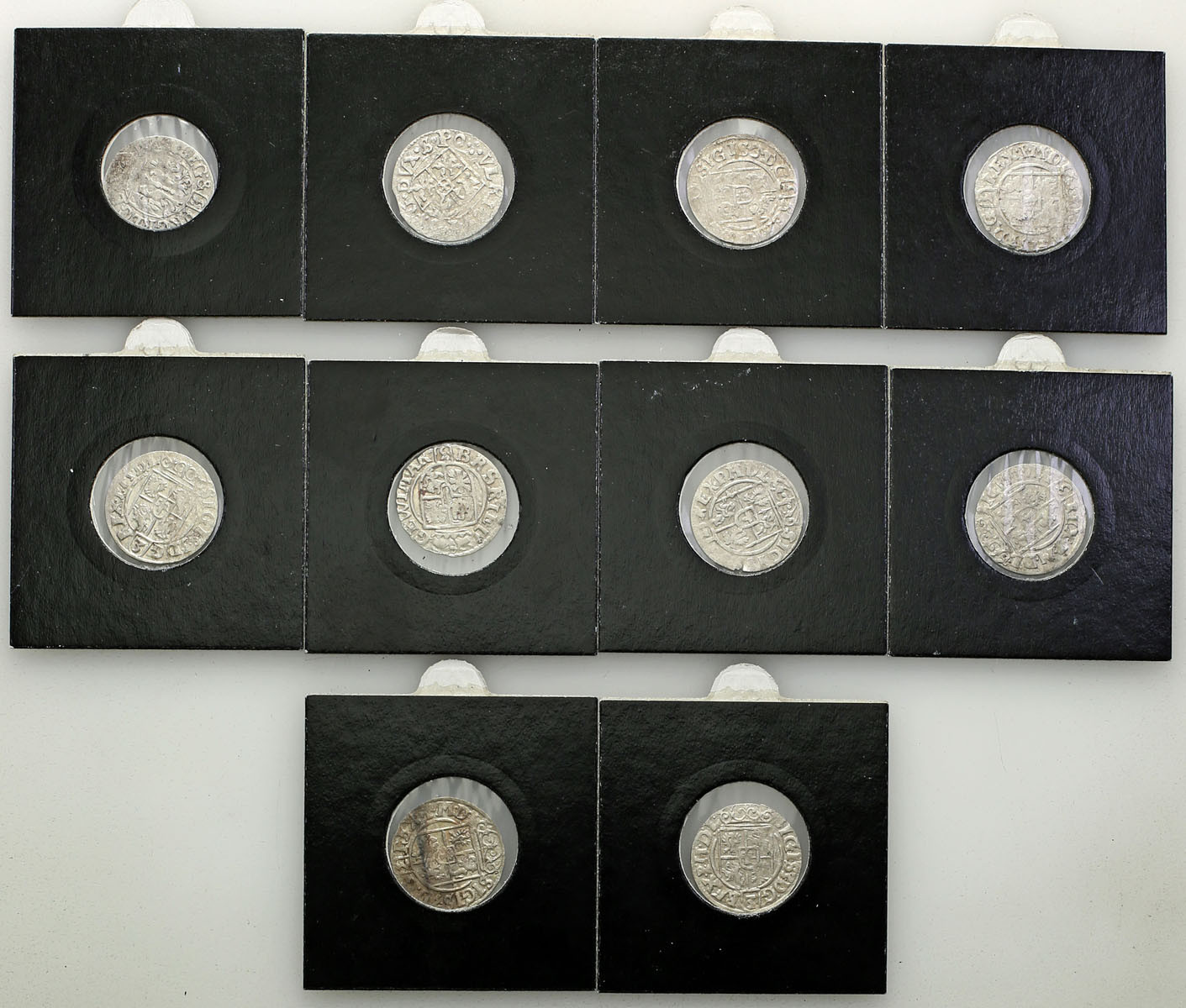 Zygmunt III Waza. Albert Hohenzollern, Urlyk. Półtorak 1620-1627, zestaw 10 monet